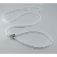 Výstavné vodítko so štipcom ploché biele